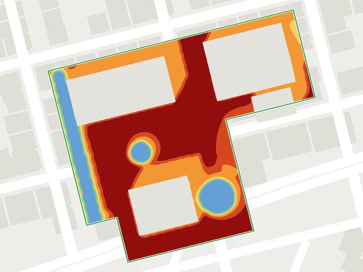 Température ressentie aujourd'hui sur un quartier